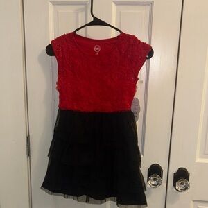 Wonder Nation Red and Black Formal Kids Dress